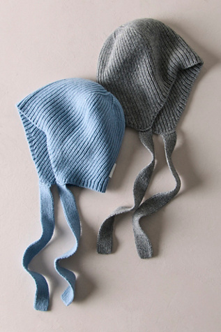 Soft Wool Tied Bonnet Hat at Free People in Flannel Grey