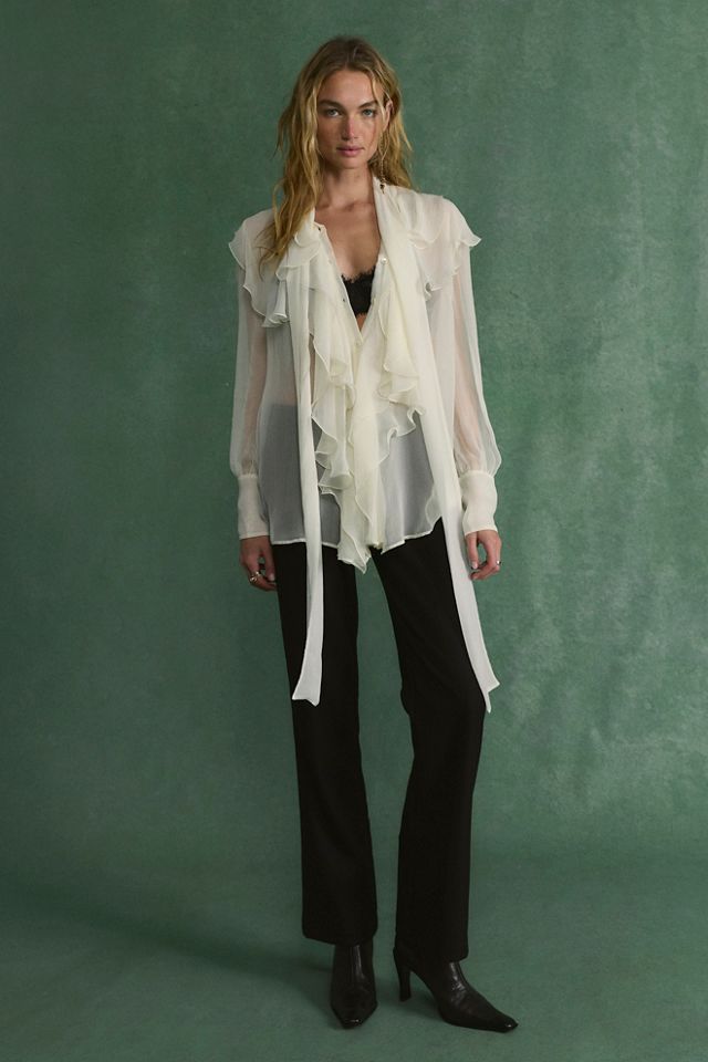 Nigel Preston Chiffon Ruffle Tunic #2