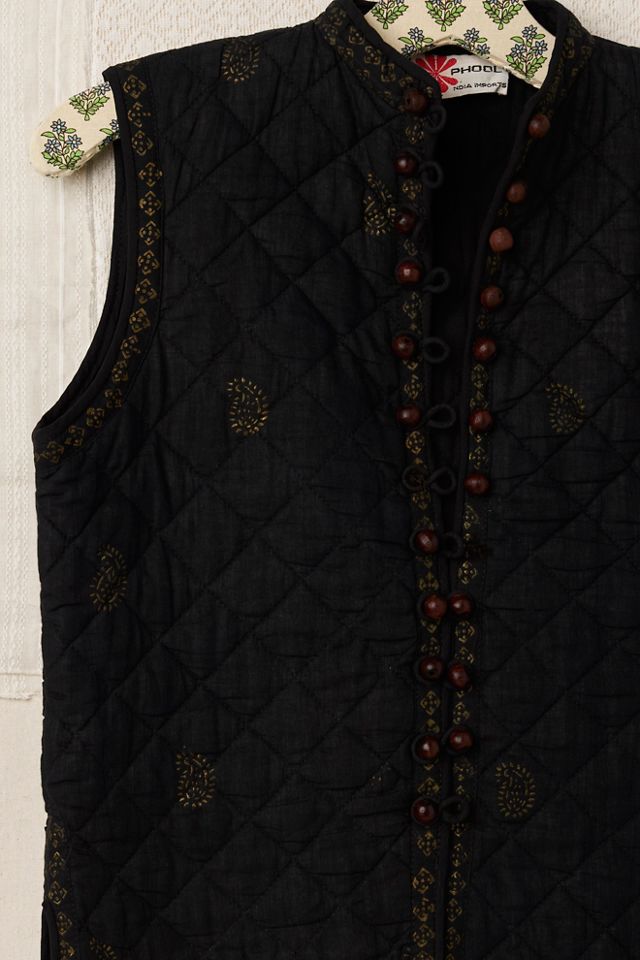 FP MART: Gilet matelassé vintage avec boutons en bois #2