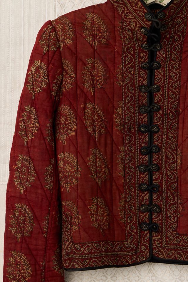 FP MART: Veste vintage matelassée à imprimé batik avec boutons grenouille #2