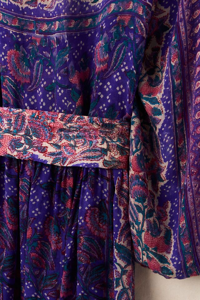 FP MART: Robe tunique imprimée vintage avec ceinture #3