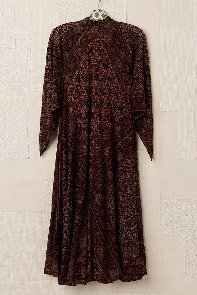 FP MART: Robe Midi à Manches Volantées Imprimé Batik Vintage #1