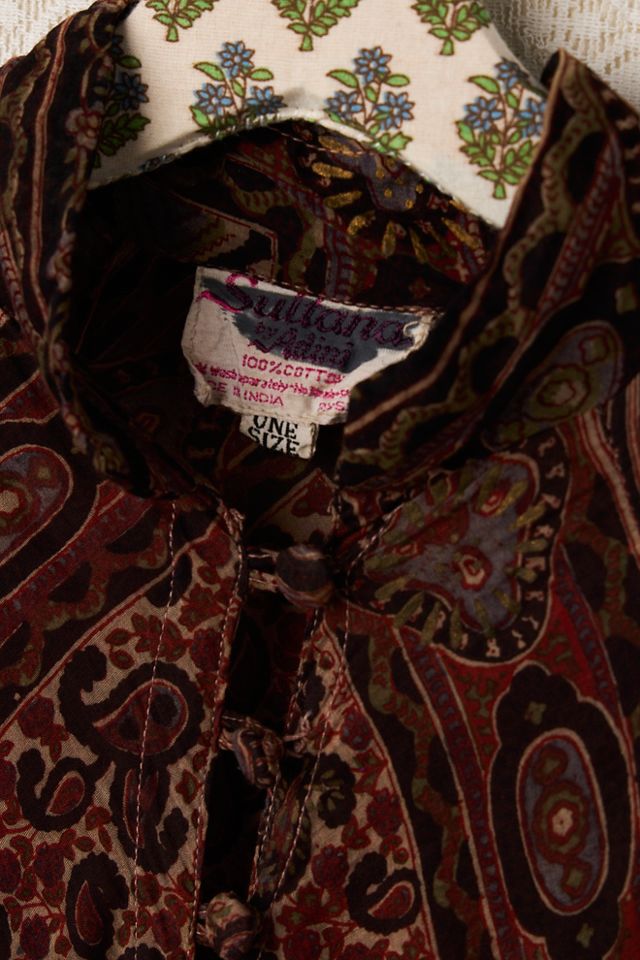 FP MART: Robe Midi à Manches Volantées Imprimé Batik Vintage #3