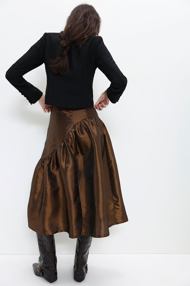 Lisa Says Gah! Maeve Taffeta Midi Skirt #1