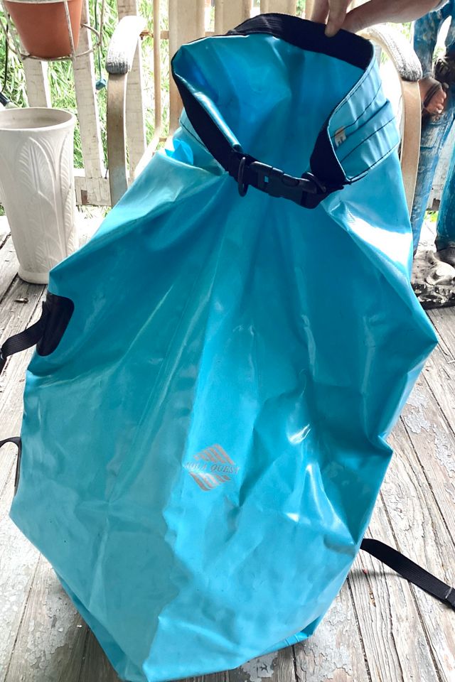 Vintage 1990s Bright Blue Aqua Quest Backpack Tote Selected by Cherry #2