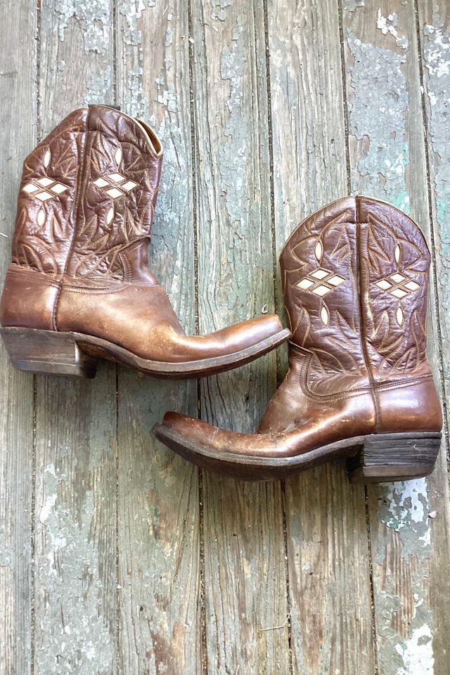 Vintage 1960s Brown Justin Cowgirl Boots Selected by Cherry #1