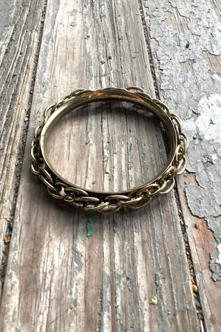 Vintage 1990s Punk Chain Brass Bracelet Selected by Cherry