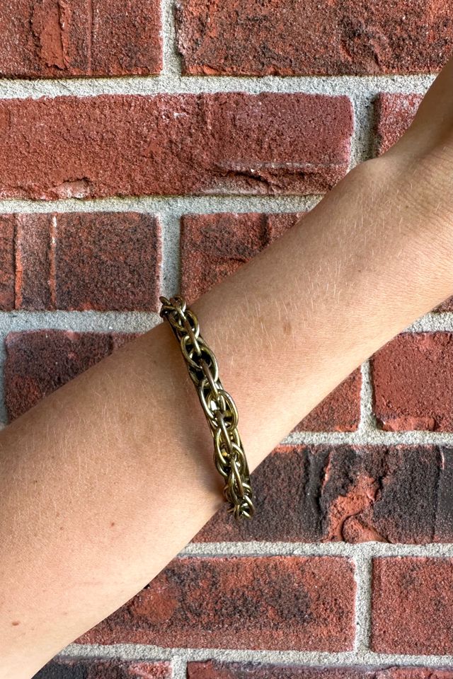 Vintage 1990s Punk Chain Brass Bracelet Selected by Cherry #1