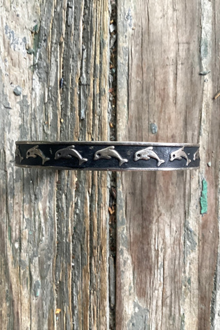 Vintage 1960s Sterling Silver Dolphin Cuff Selected by Cherry