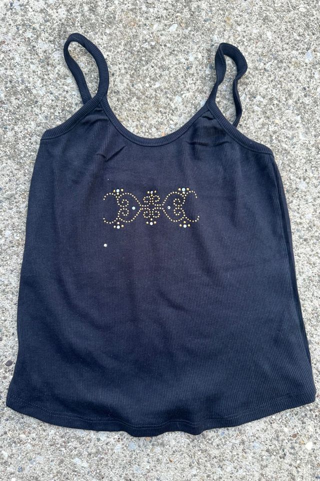 Vintage Y2K Black Bejeweled Tank Selected by Cherry #1