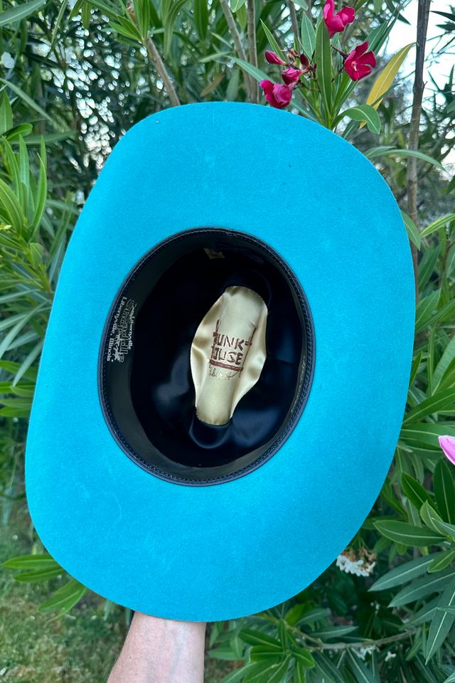 Vintage Aqua Felt Western Cowboy Hat Selected by Picky Jane #2
