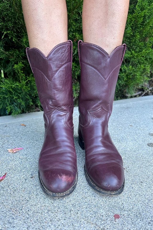 Eggplant Justin Vintage Boots Selected by Picky Jane #1