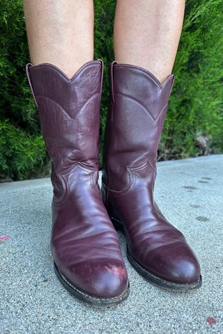 Eggplant Justin Vintage Boots Selected by Picky Jane
