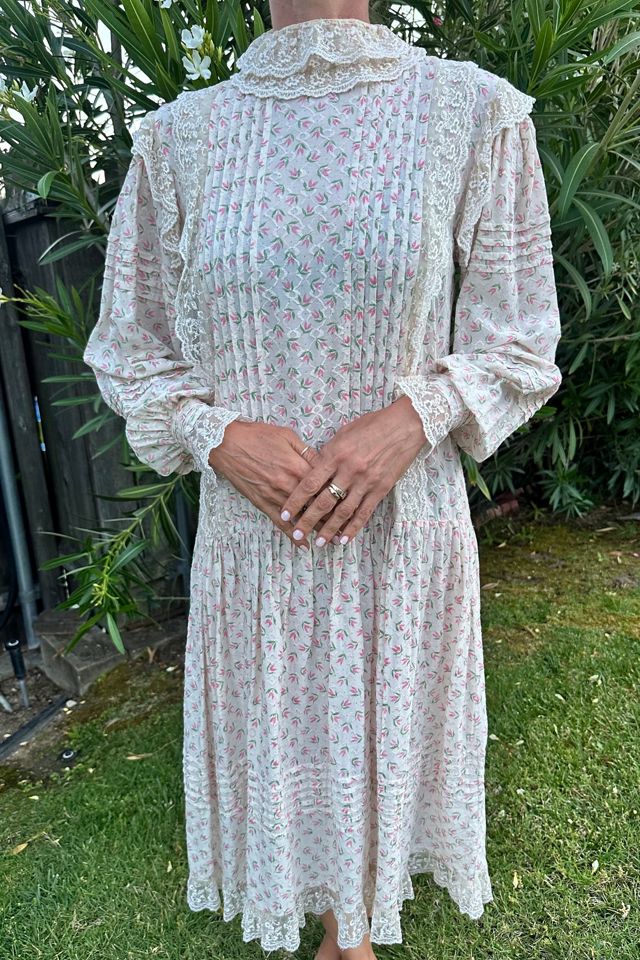 1970s 1980s Starina Flower Bud Print Dress Selected by Picky Jane #2