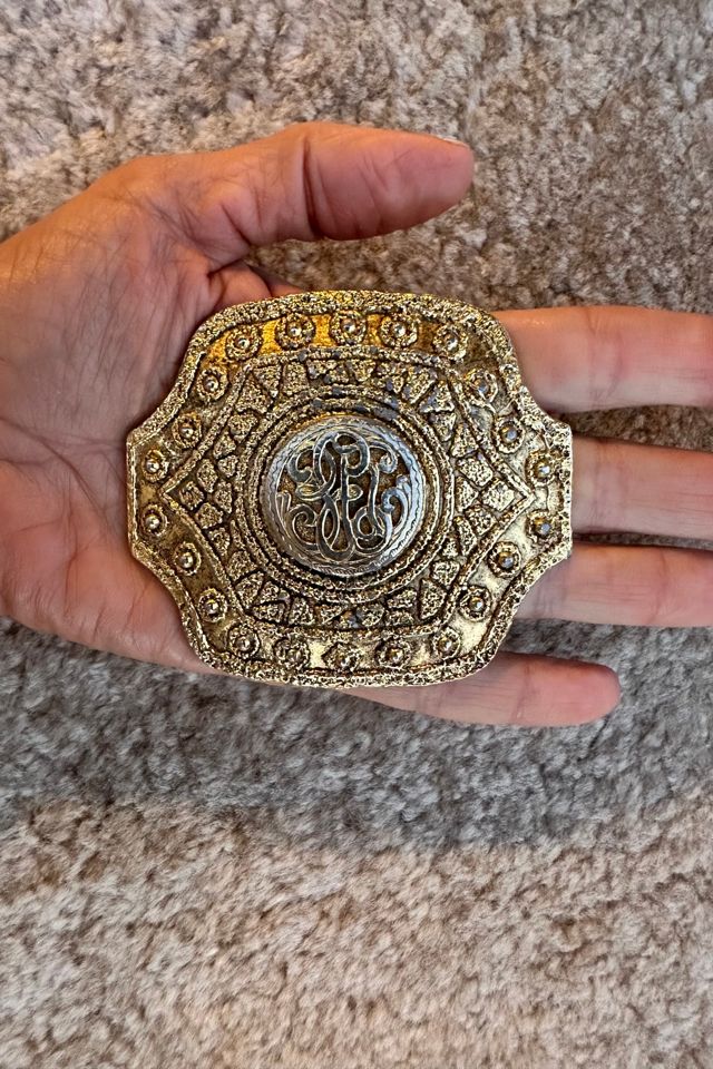 Vintage Gold Metal Belt Buckle Selected by Picky Jane #1