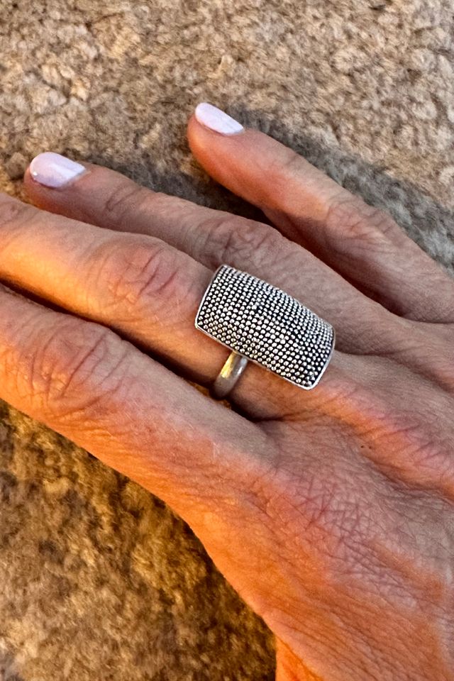 Sterling Silver Textured Handworked Ring Selected by Picky Jane #1