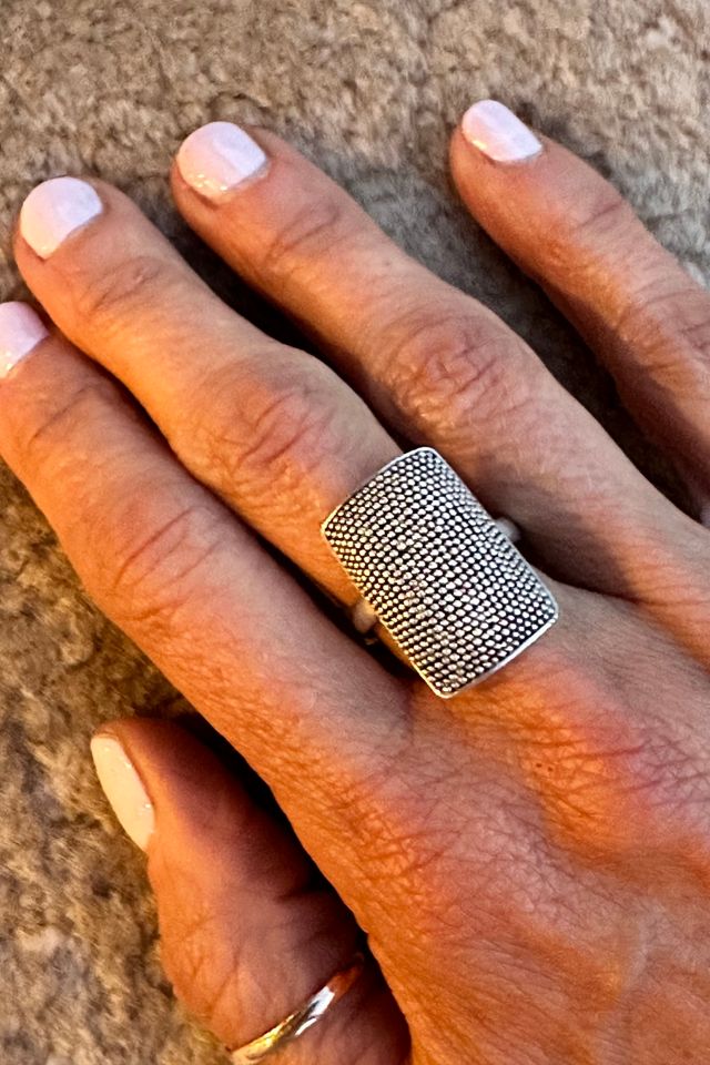 Sterling Silver Textured Handworked Ring Selected by Picky Jane #2