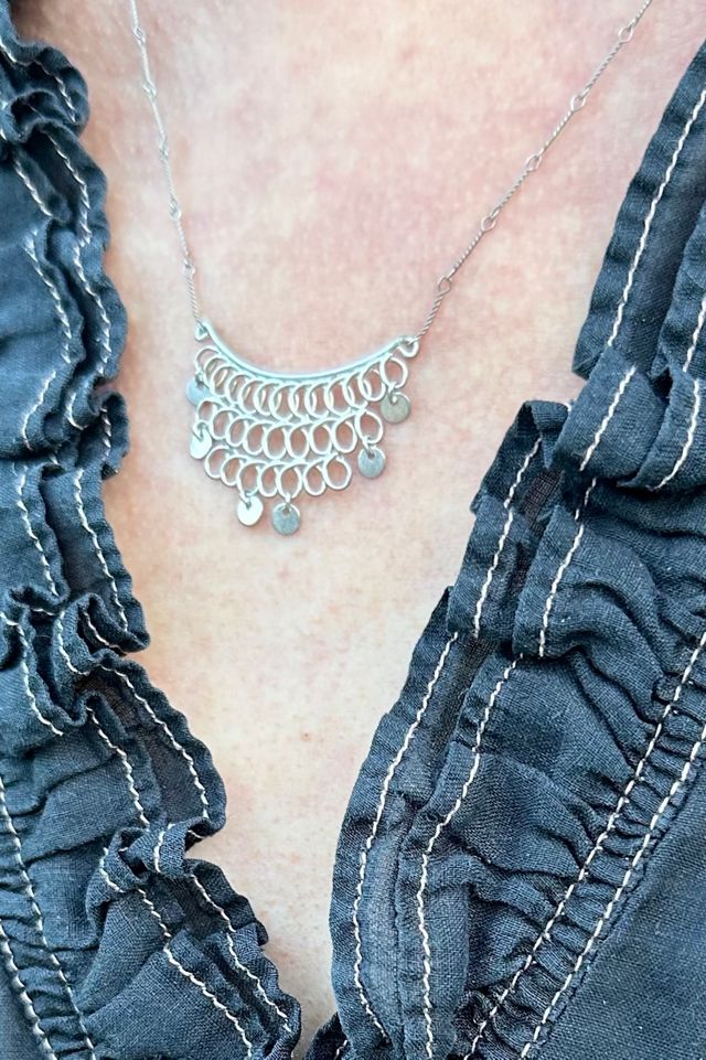 Sterling Silver Wire Worked Tassle Necklace Selected by Picky Jane #1