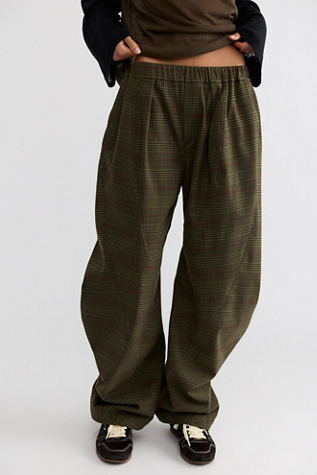 Женские брюки Free People Crowd Pleaser Twisted Menswear Pull-On, цвет: Армейский комбинированный — фото 3