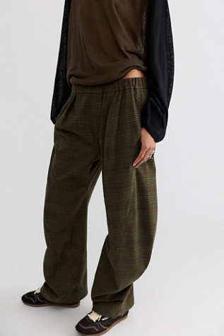Женские брюки Free People Crowd Pleaser Twisted Menswear Pull-On, цвет: Армейский комбинированный — фото 4
