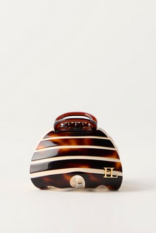 France Luxe Stripe Large Claw Clip
