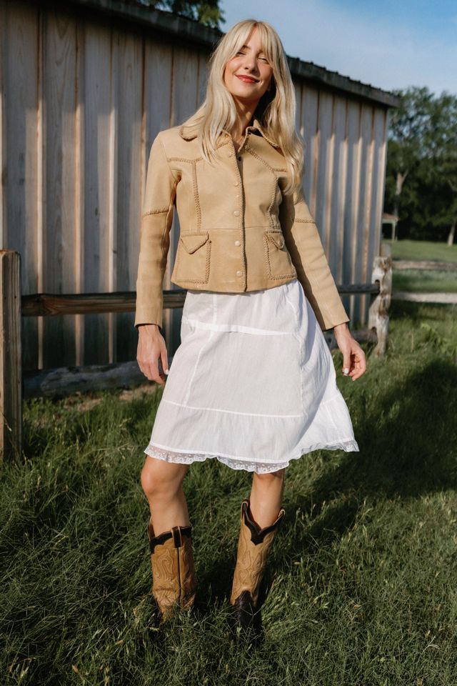 Victorian White Cotton Midi Skirt by Lauren Owen of Texas #3