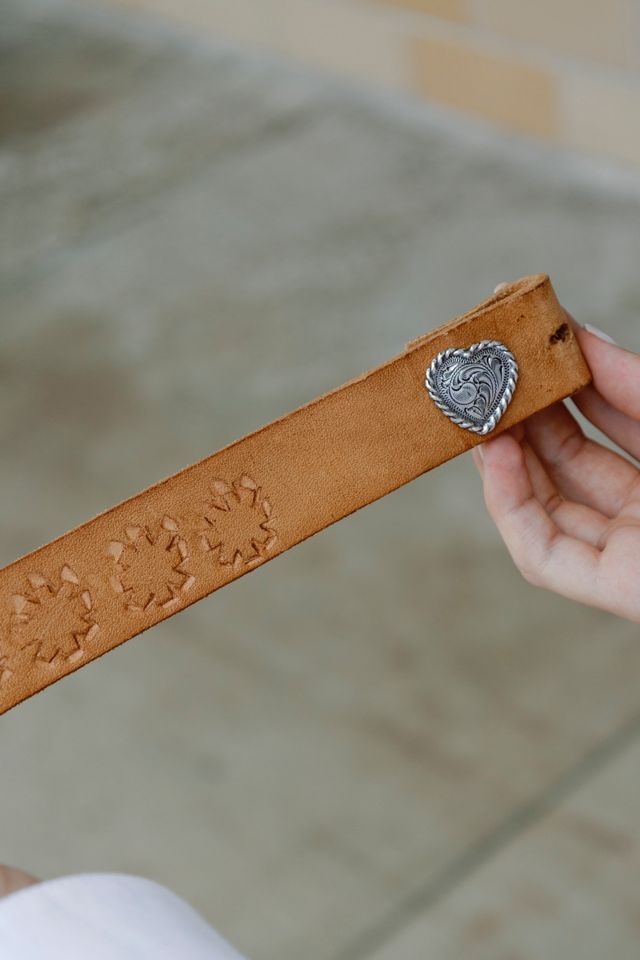 1990s Red Hot Chili Peppers Hand-Stamped Leather Belt by Lauren Owen of Texas #2