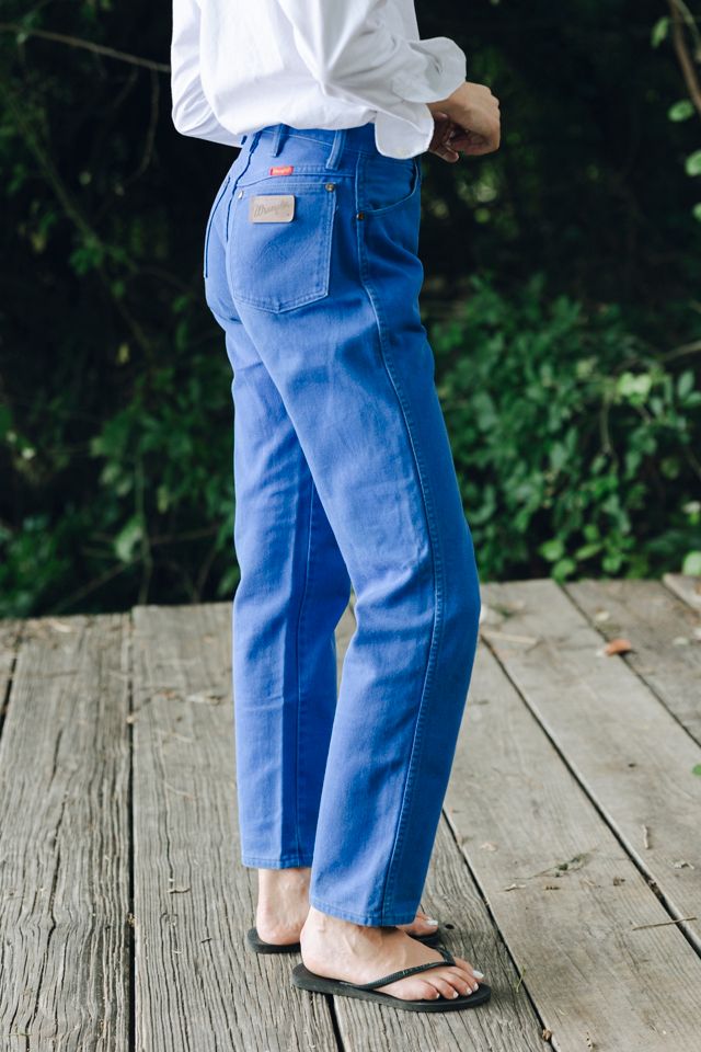 1980s Royal Blue Cowboy Cut Jeans by Lauren Owen of Texas #1