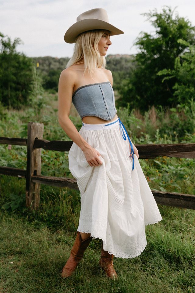 Victorian Eyelet Cotton Maxi Skirt by Lauren Owen of Texas #3