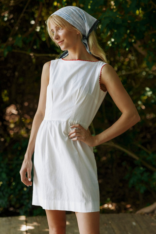 1960s Ric-Rac Trimmed Cotton Mini Dress by Lauren Owen of Texas