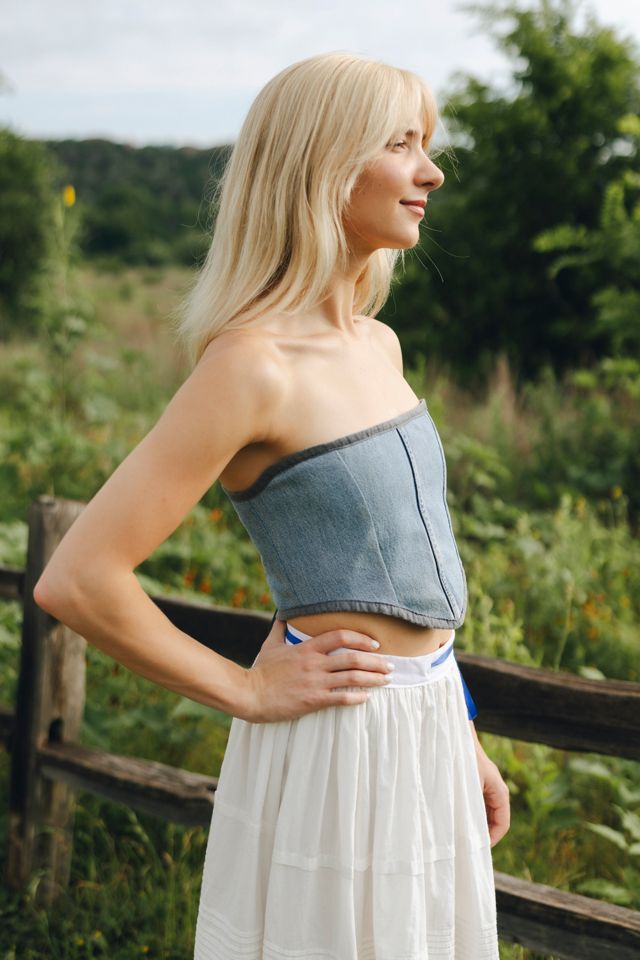 The Remade Denim Bustier by Lauren Owen of Texas #1
