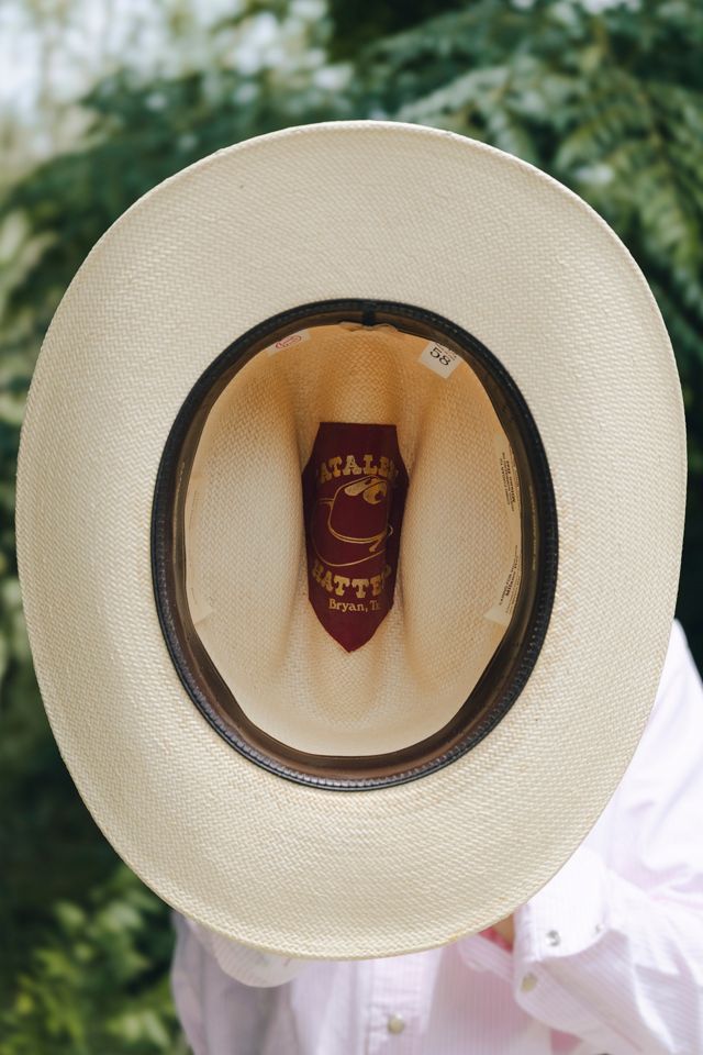 Vintage Catalena Long Oval Straw Cowboy Hat by Lauren Owen of Texas #2