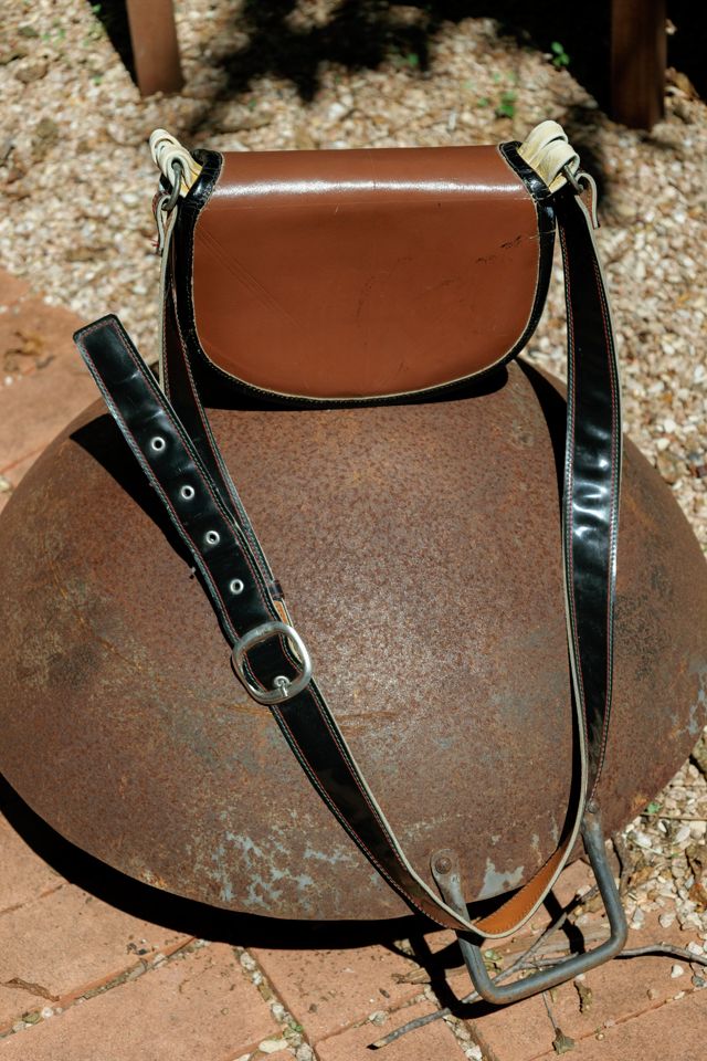 1960s Mescace Cowhide Mixed-Media Crossbody Saddle Bag by Lauren Owen of Texas #2