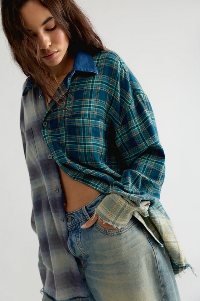 The Tales Half N’ Half Flannel Button Down Top #2