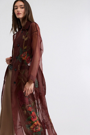 Nigel Preston Embroidered Organza Trench by Free People
