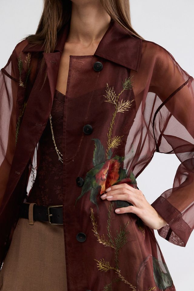 Nigel Preston Embroidered Organza Trench #3