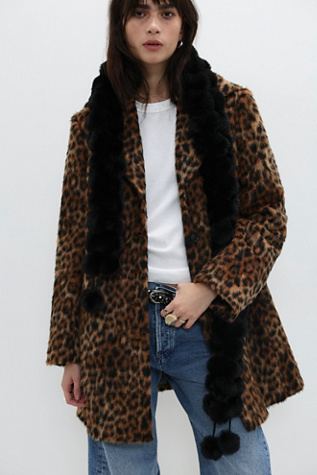 Женский шарф Free People Kiss Kiss Pom, цвет: Чёрный