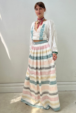 Vintage Striped Maxi Ballgown Skirt Selected by Anna Corinna