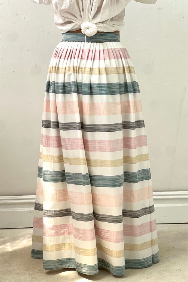 Vintage Striped Maxi Ballgown Skirt Selected by Anna Corinna #1