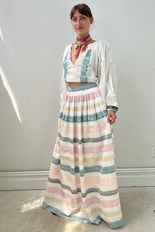 Vintage Striped Maxi Ballgown Skirt Selected by Anna Corinna
