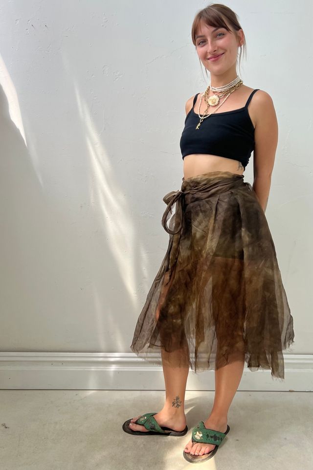 Vintage Sheer Organza Wrap Skirt Selected by Anna Corinna #1