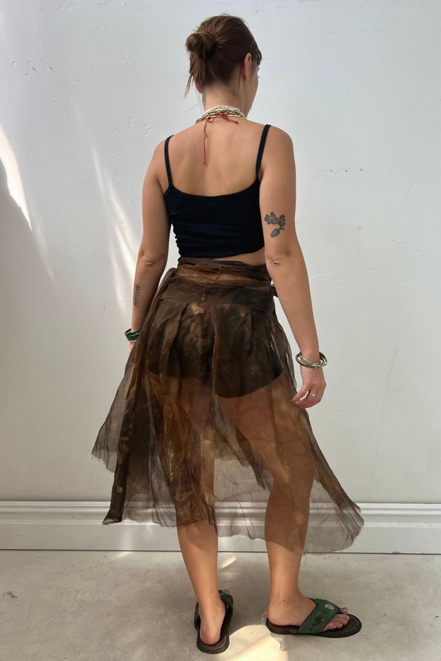 Vintage Sheer Organza Wrap Skirt Selected by Anna Corinna #2
