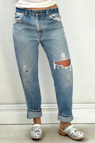 Vintage Levi's 505 Thrashed Jeans Selected by Anna Corinna