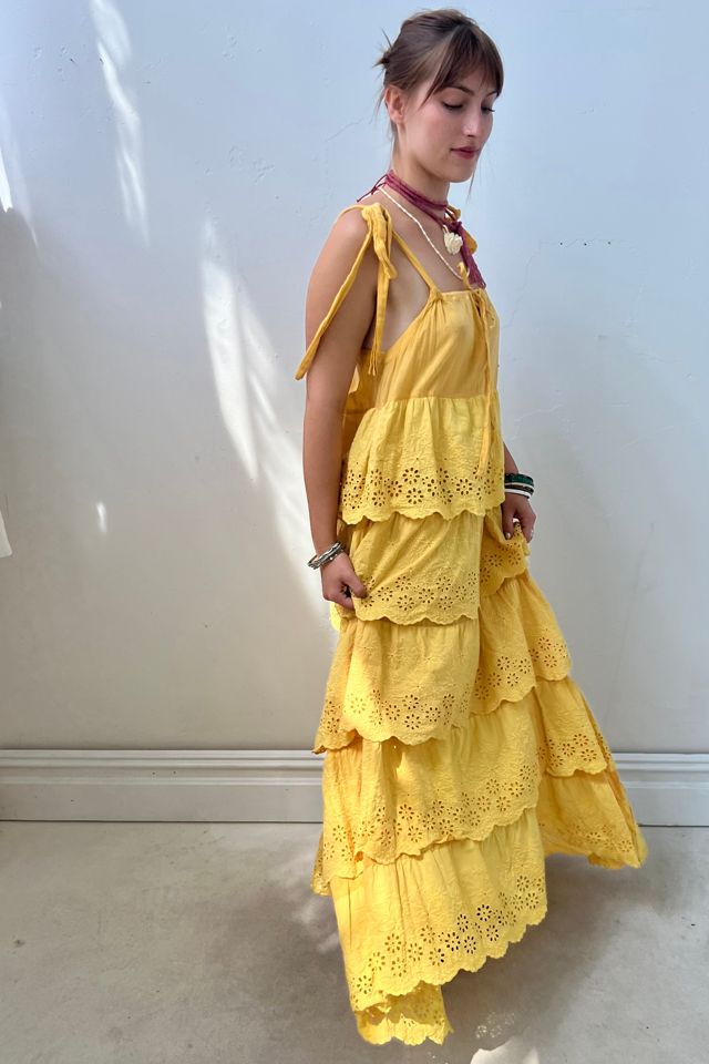 Vintage Sunny Tiered Eyelet Maxi Dress Selected by Anna Corinna #1
