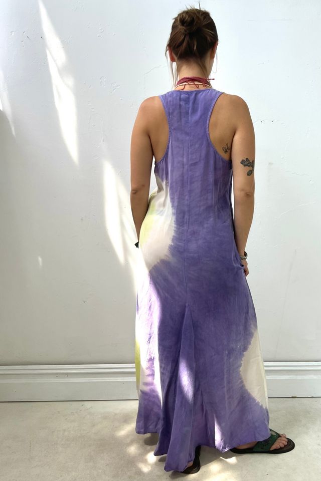 Vintage Silky Maxi Dyed Dress Selected by Anna Corinna #1