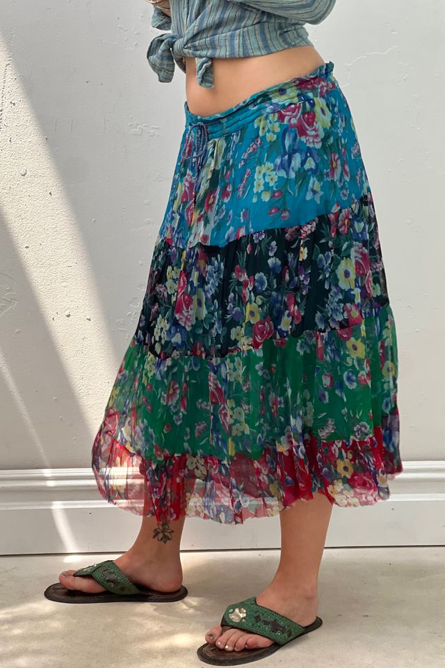 Vintage Chiffon Tiered Skirt Selected by Anna Corinna #2