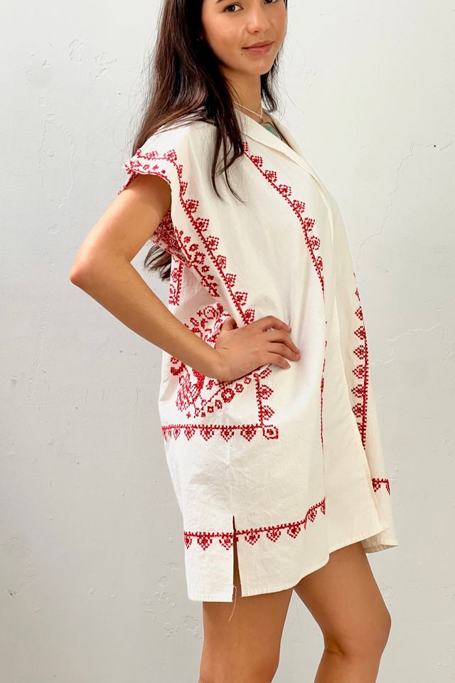 Anna Corinna Reworked Vintage Cross Stitch Smock Dress #1
