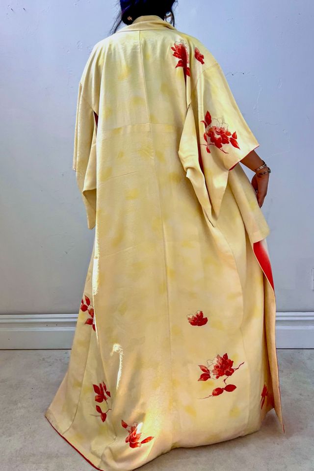 Vintage Sunny Lotus Silk Kimono Selected by Anna Corinna #1