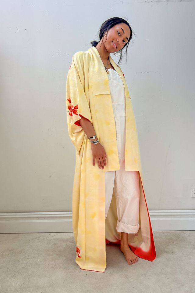 Vintage Sunny Lotus Silk Kimono Selected by Anna Corinna #2