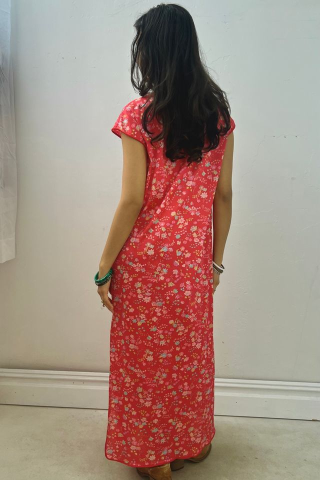 Vintage Printed Silky Maxi Dress Selected by Anna Corinna #2
